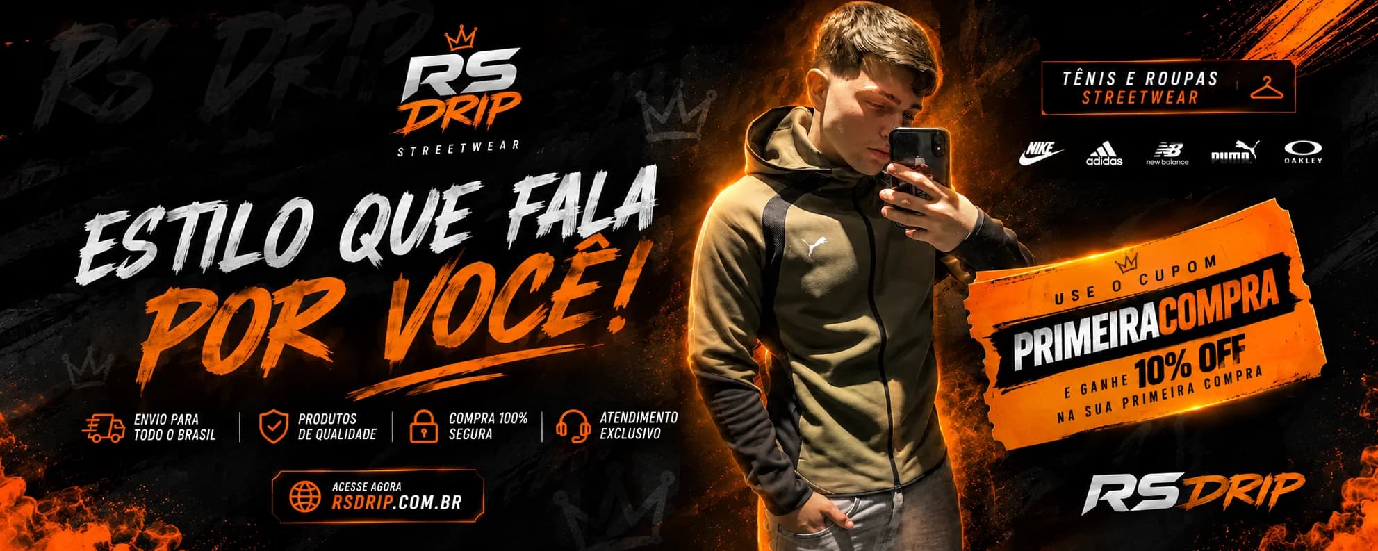 RS Drip Streetwear — Estilo que fala por você. Envio para todo o Brasil.