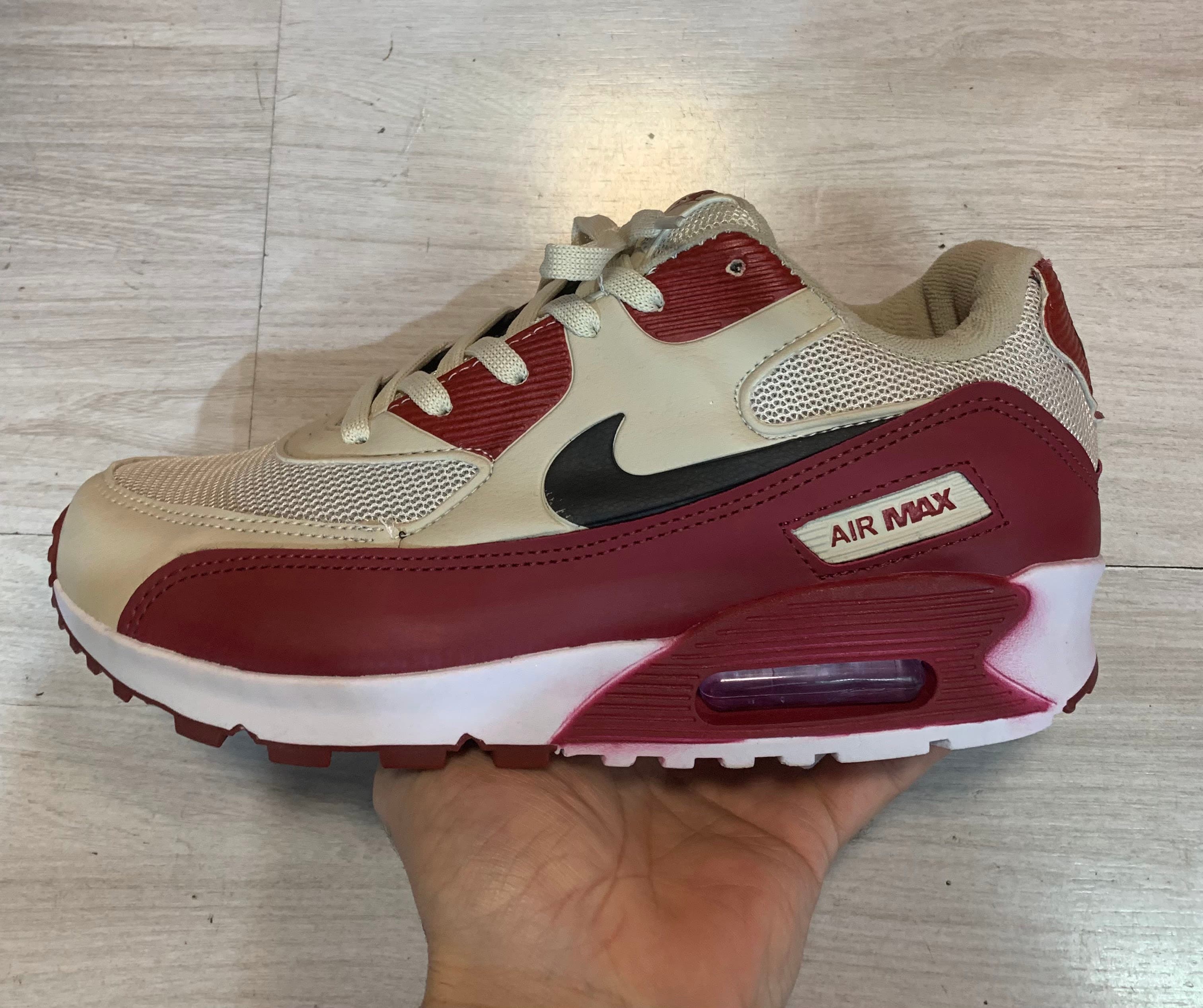 Nike Air Max 90 Bege e Vinho
