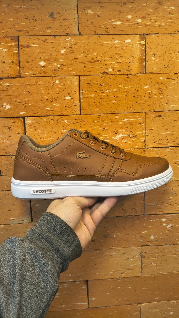 Lacoste Couro Caramelo
